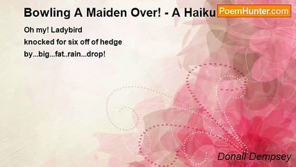 Dónall Dempsey - Bowling A Maiden Over! - A Haiku