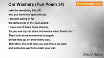 David Harris - Car Washers (Fun Poem 34)