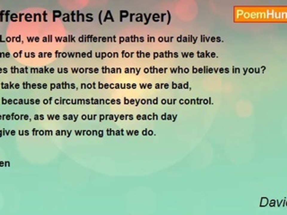 David Harris - Different Paths (A Prayer)