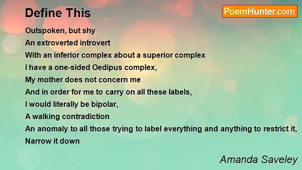 Amanda Saveley - Define This