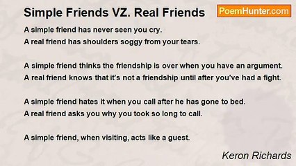 Keron Richards - Simple Friends VZ. Real Friends