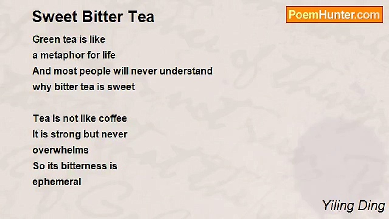 Yiling Ding - Sweet Bitter Tea