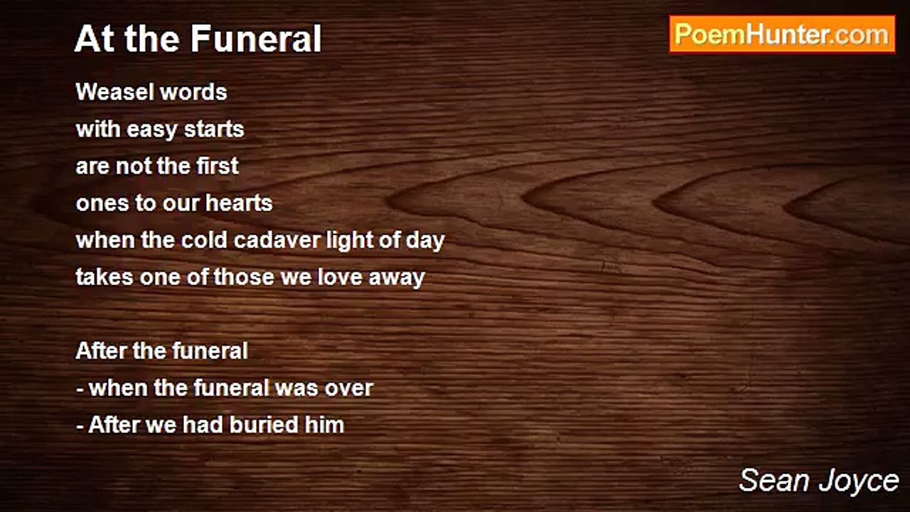Sean Joyce - At the Funeral