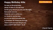 David Harris - Happy Birthday Allie