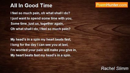 Rachel Slimm - All In Good Time