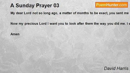 David Harris - A Sunday Prayer 03