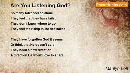 Marilyn Lott - Are You Listening God?
