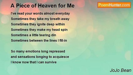JoJo Bean - A Piece of Heaven for Me