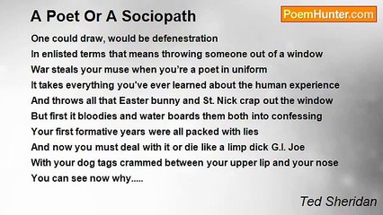 Ted Sheridan - A Poet Or A Sociopath