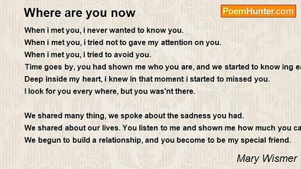 Mary Wismer - Where are you now