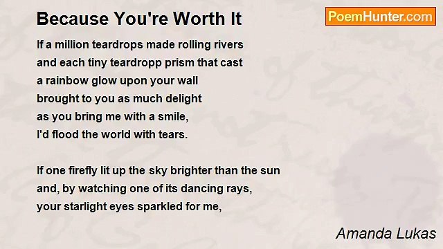 Amanda Lukas - Because You're Worth It