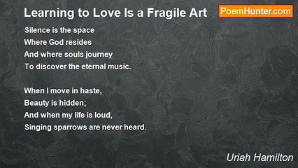 Uriah Hamilton - Learning to Love Is a Fragile Art