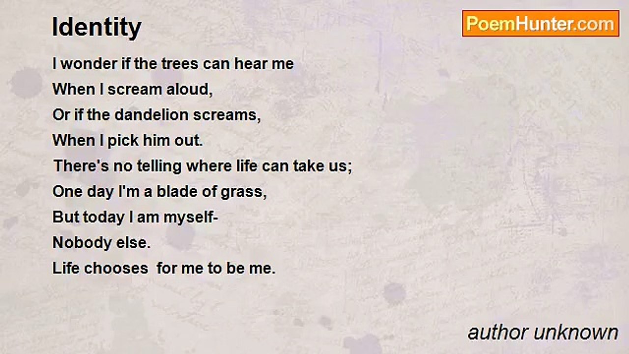 author unknown - Identity