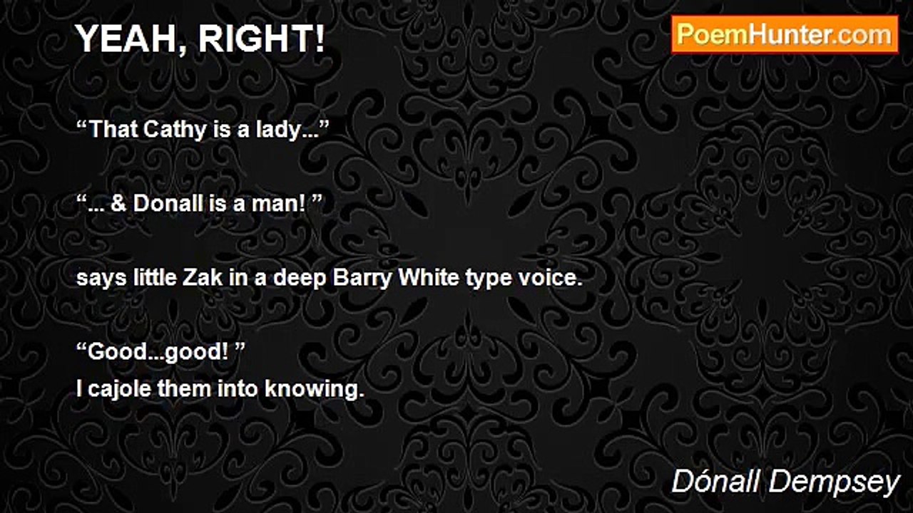Dónall Dempsey - YEAH, RIGHT!