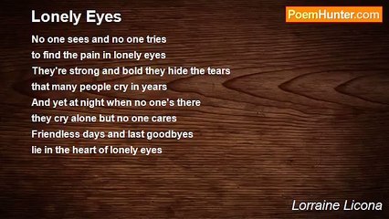 Lorraine Licona - Lonely Eyes