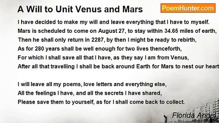 Florida Angel - A Will to Unit Venus and Mars