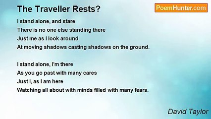 David Taylor - The Traveller Rests?