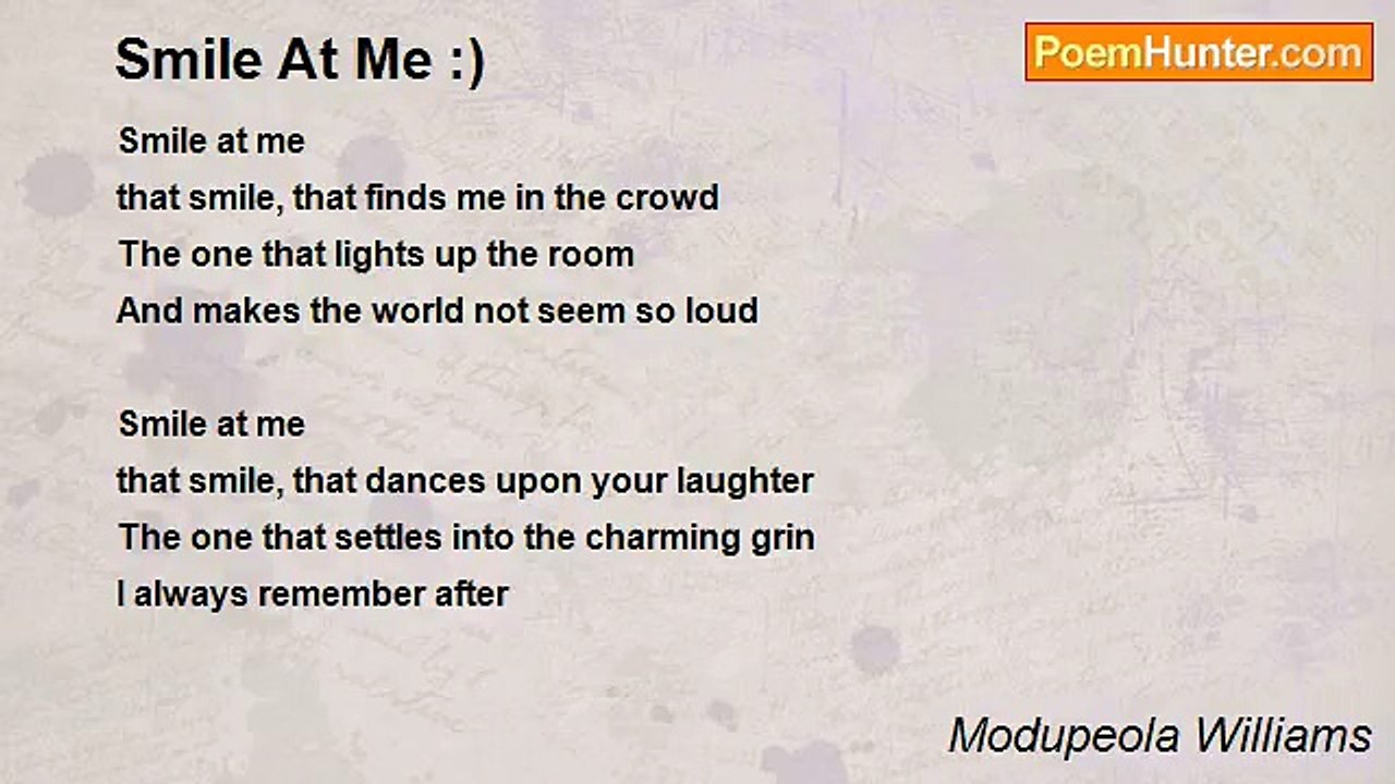Modupeola Williams - Smile At Me :)