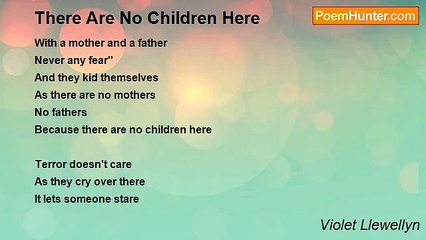 Violet Llewellyn - There Are No Children Here
