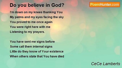 CeCe Lamberts - Do you believe in God?