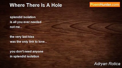 Adryan Rotica - Where There Is A Hole