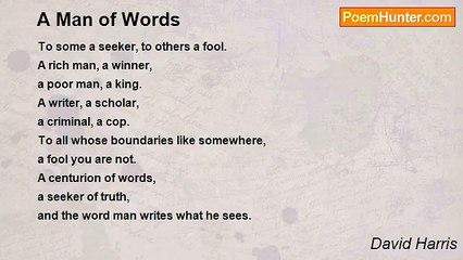 David Harris - A Man of Words