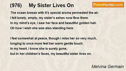 Melvina Germain - (976)     My Sister Lives On