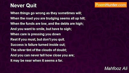 Mahfooz Ali - Never Quit