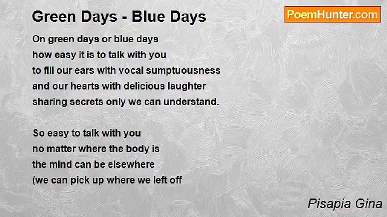 Pisapia Gina - Green Days - Blue Days
