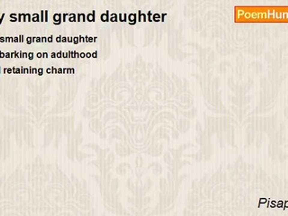 Pisapia Gina - My small grand daughter