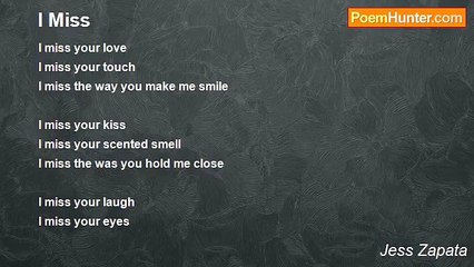 Jess Zapata - I Miss