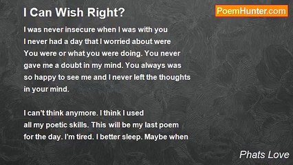 Phats Love - I Can Wish Right?