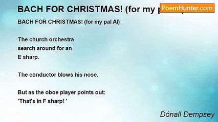 Dónall Dempsey - BACH FOR CHRISTMAS! (for my pal Al)
