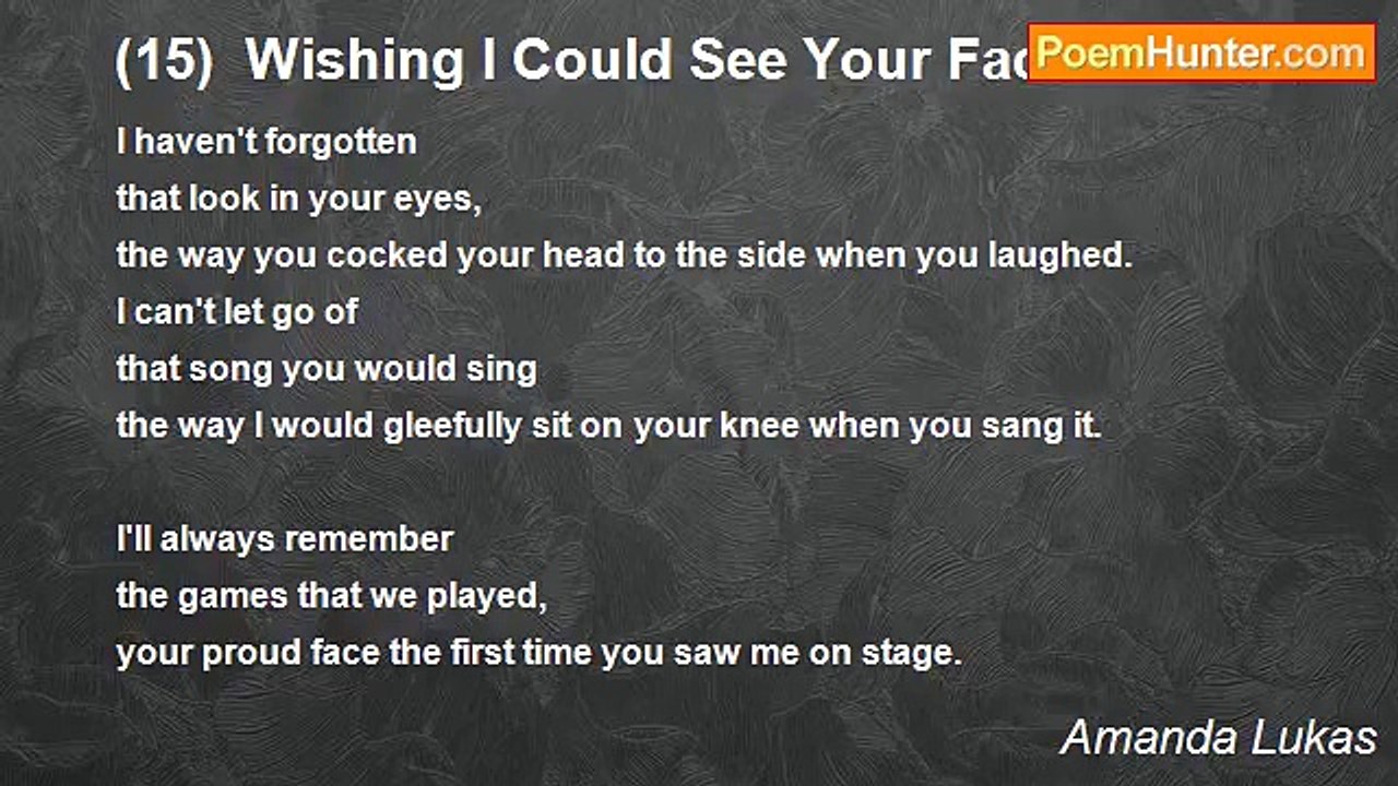 Amanda Lukas - (15)  Wishing I Could See Your Face