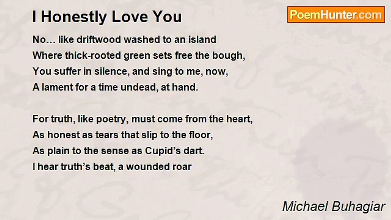 Michael Buhagiar - I Honestly Love You