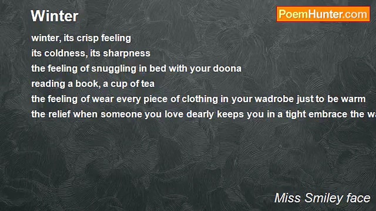 Miss Smiley face - Winter