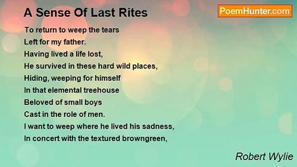 Robert Wylie - A Sense Of Last Rites