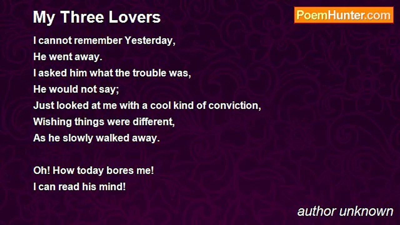 author unknown - My Three Lovers