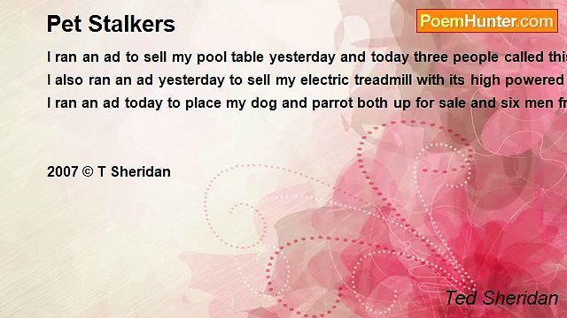 Ted Sheridan - Pet Stalkers