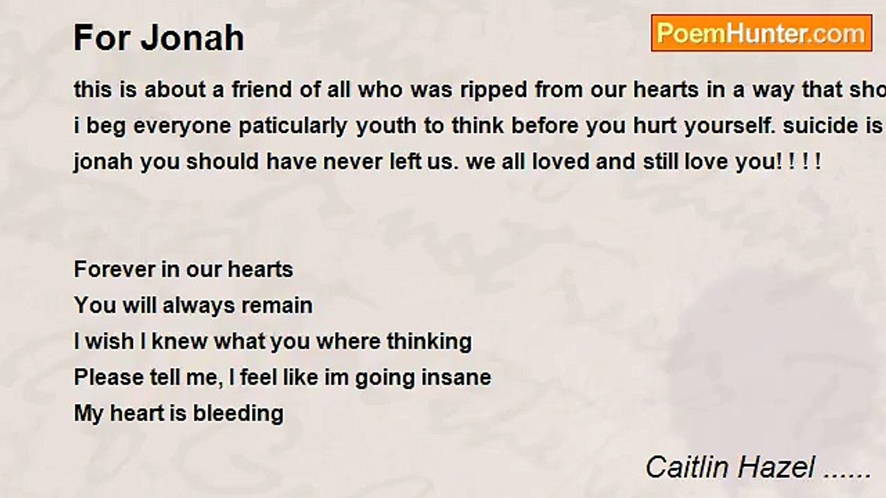 Caitlin Hazel ...... - For Jonah