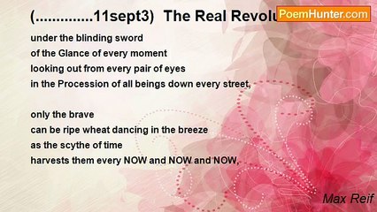 Max Reif - (..............11sept3)  The Real Revolution