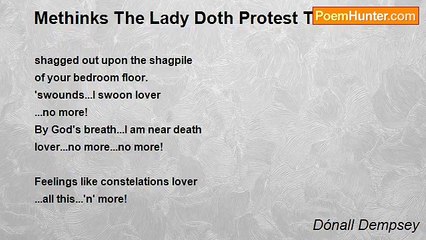 Dónall Dempsey - Methinks The Lady Doth Protest Too Much!