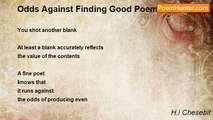 H.i Chesebit - Odds Against Finding Good Poems 100: 1