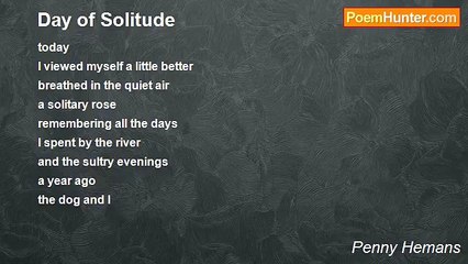 Penny Hemans - Day of Solitude