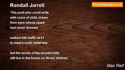 Max Reif - Randall Jarrell