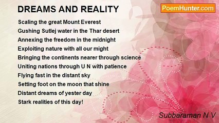 Subbaraman N V - DREAMS AND REALITY