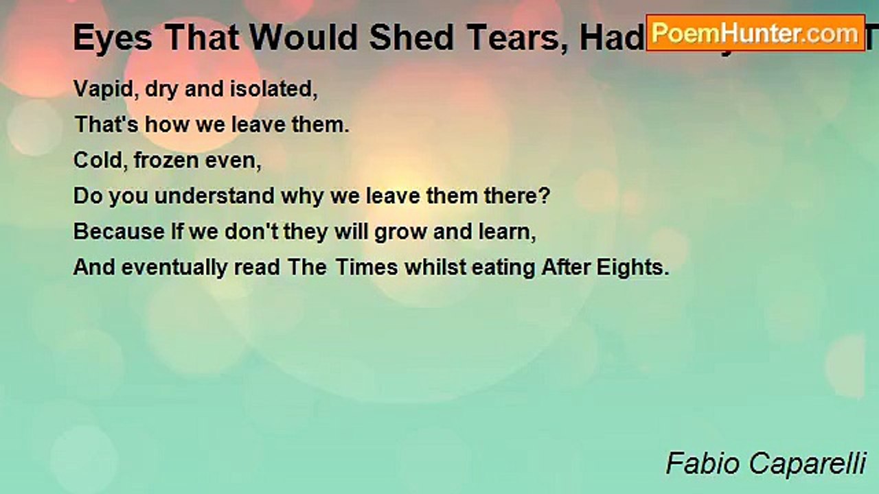 Fabio Caparelli - Eyes That Would Shed Tears, H...
