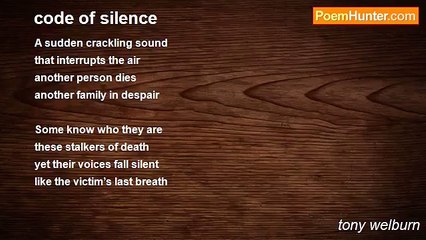 tony welburn - code of silence