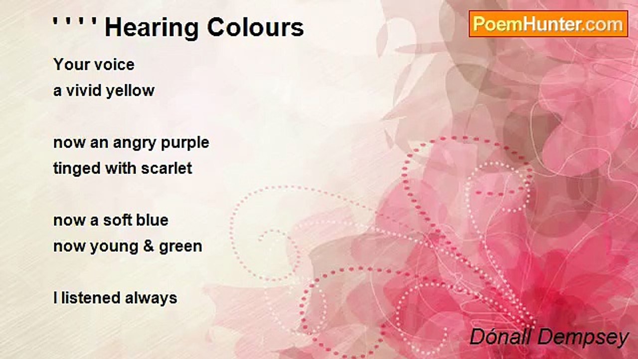 Dónall Dempsey - ' ' ' ' Hearing Colours