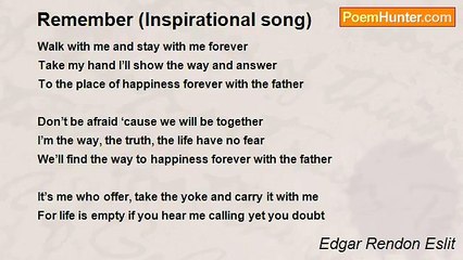 Edgar Rendon Eslit - Remember (Inspirational song)